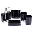Accessoires de salle de bains - YOSOO - Noir - Ensemble de 5 pièces - Acrylique-0