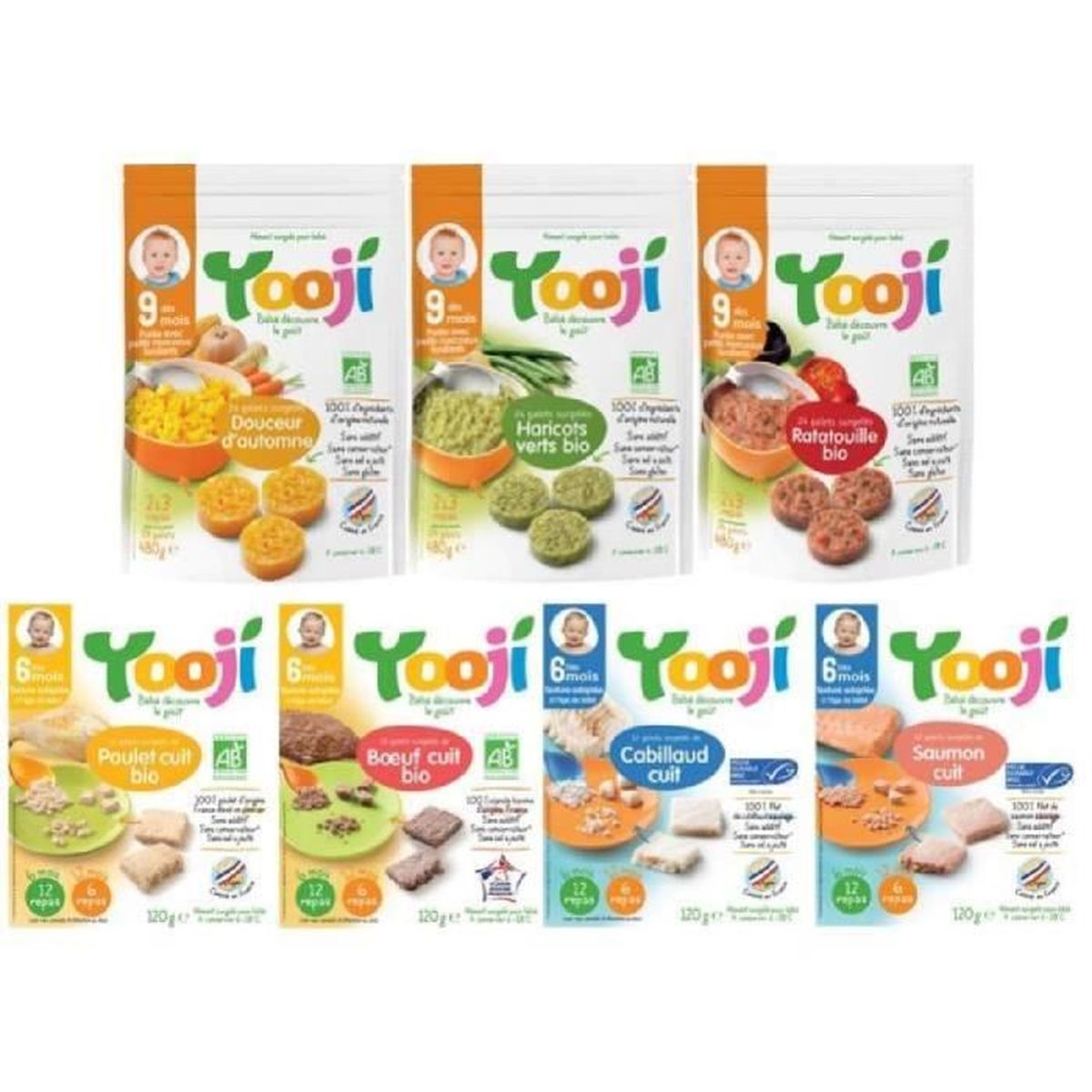 Yooji Purees De Legumes Avec Morceaux De Legumes Et Haches De Viandes Et Poissons Bio Ou Msc Surgeles 1 9kg Achat Vente Legumes Cuisines Yooji Purees