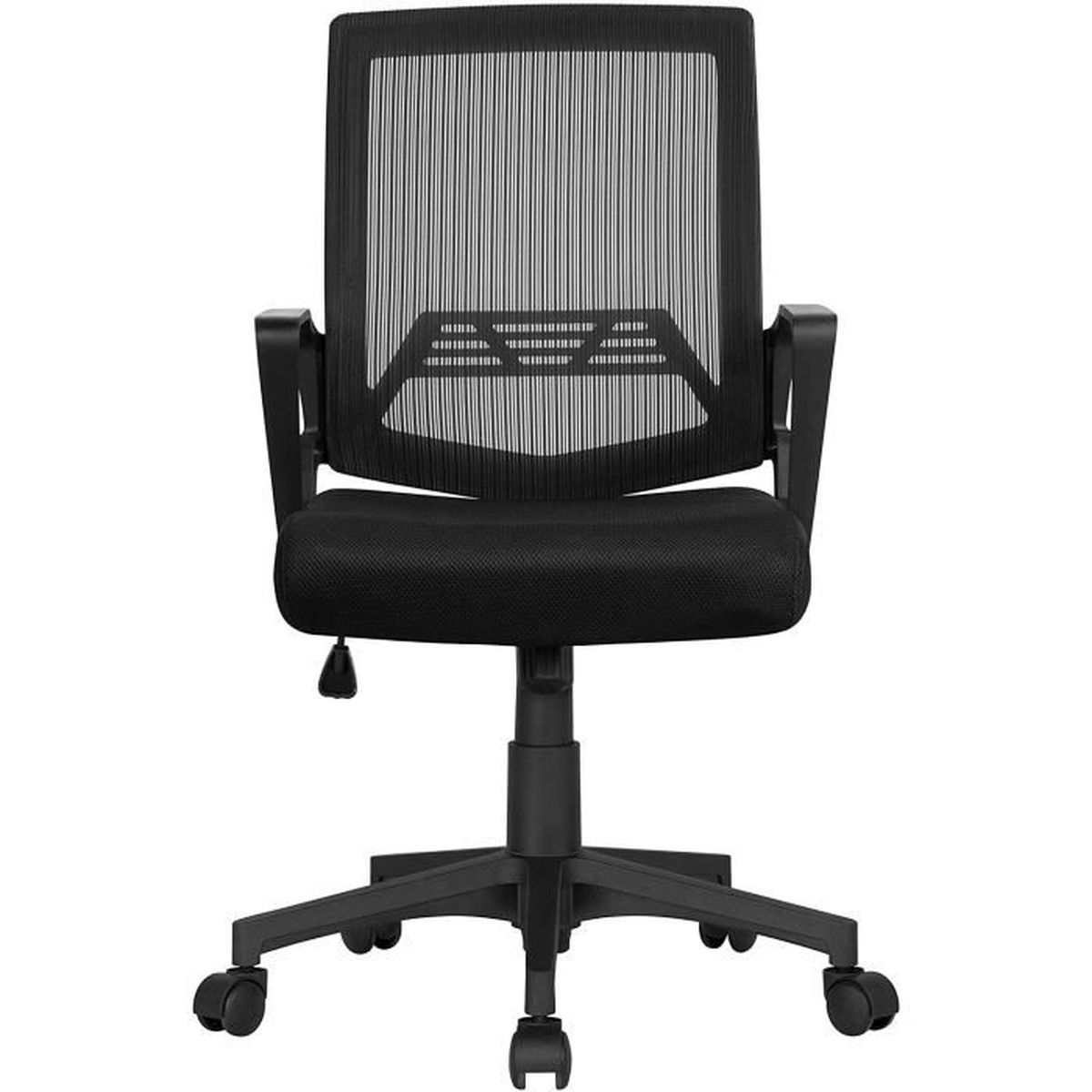 Chaise De Bureau Yaheetech Noire - Tissu Maille, Pivotant, Réglable - Neuf