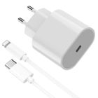 Chargeur Rapide 20W - Phonillico - USB-C Lightning - 1 mètre - Compatible Airpods Pro/Max