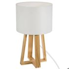 ATMOSPHERA CRÉATEUR D'INTÉRIEUR Lampe "Molu" bois blanc H35cm - Atmosphera createur d'interieur