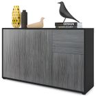 Commode Buffet Ben V3 - VLADON - Noir mat - Avola-Anthracite - Meuble de séjour