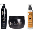 BRAND Masque capillaire - Keragold Pro - Pack Traitement Kératine - Huile de Ricin - Nourrissant - Pousse de cheveux