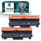 AUMOK Pack de 2 Toners Compatibles Brother TN2420 pour MFC-L2710DW DCP-L2530DW HL-L2350DW - Noir - GREENSKY