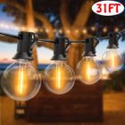 LUCKFEN Guirlande Lumineuse Extérieure,31FT Guirlande Guinguette LED G40 Ampoules 15+2 Rechange,Guirlande Exterieur Étanche.