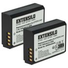 EXTENSILO 2x Batterie compatible avec Canon EOS 1100D, 2000D, 1200D, 4000D, 1300D, Kiss X70, Kiss X50 appareil photo (1100mAh,