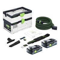 Festool CTMC SYS Aspirateur sans fil mobile 36 V ( 2x 18 V ) classe de poussière M + 2x batterie 4,0 Ah - sans chargeur