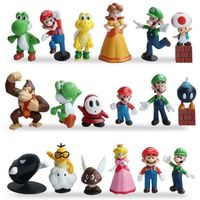 FIGURINE MINIATURE PERSONNAGE MINIATURE WENTS 18pcs - Set Super Mario Toys Figurines Mario & Luigi Figurines Yoshi & Mario Bros 152