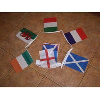 Guirlande 18 Drapeaux Tournoi des 6 nations de Rugby 21x15cm - Six Nations 18 drapeaux