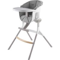 Chaise haute réglable en hauteur Up & Down - BEABA - Grey - Évolutive - Confortable - Design