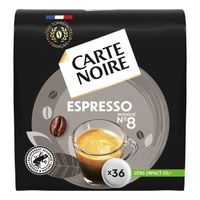 LOT DE 3 - CARTE NOIRE - Espresso n°8 Café dosettes Compatibles Senseo - boite de 36 dosettes