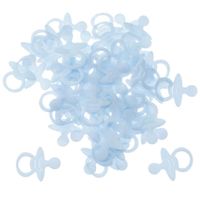Set de 100 Pièces Mini Tissu Confettis Sucettes Table Décoration Cadeau pour Baptême Douche de Bébé Baby Shower Bleu