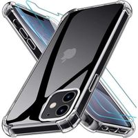 Coque Silicone Angles Renforces + 2 Vitres Protection Ecran Pour Apple iPhone 12 MINI Little Boutik®