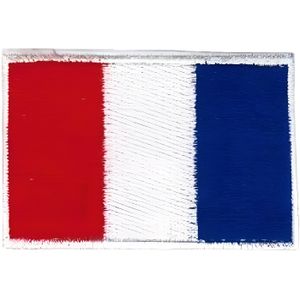 Écusson patche patch drapeau France Français 70 x 45 mm brodé à coudre 