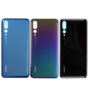Vetro Posteriore Con Adesivo Per Huawei P20 Lite / Nova 3E - Cover Di Ricambio (Blu O Nero)