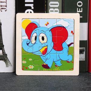 PUZZLE Puzzle 3D en Bois pour Bébé - Éléphant - Jouets Mo