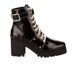 Bottine Femmes Talon Chelsea Boots Femme Ankle Botte Hiver Plate Cuir Chaussures Compens/é 5Cm Noir Blanc 35-43