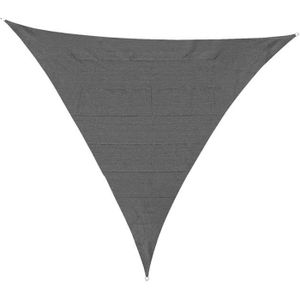 VOILE D'OMBRAGE Voile d'ombrage triangulaire Outsunny - Grande taille 5x5x5m - Résistant aux UV - Gris