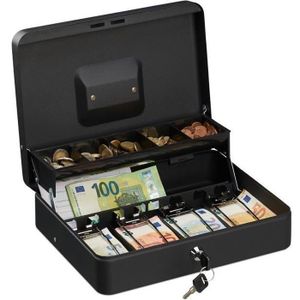 Caisse à Monnaie avec 5 compartiments 15cm petite taille