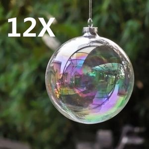 Ss 33 Tempsa 6cm Boule De Verre Noël Clair Irisé Balle
