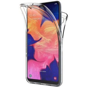 COQUE - BUMPER Coque Samsung Galaxy A10 Avant + Arrière 360 Protection Intégrale Transparent Silicone Gel Souple Etui Tactile Housse Antichoc