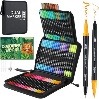 Stylo Aquarelle Stylos Pinceaux Pointe De Feutre Fin Double Tête