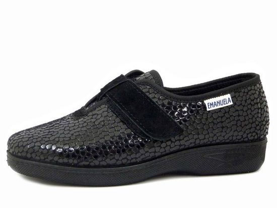 Chaussure Femme - Pantoufle - EMANUELA - Noir - Talon compensé - Achat