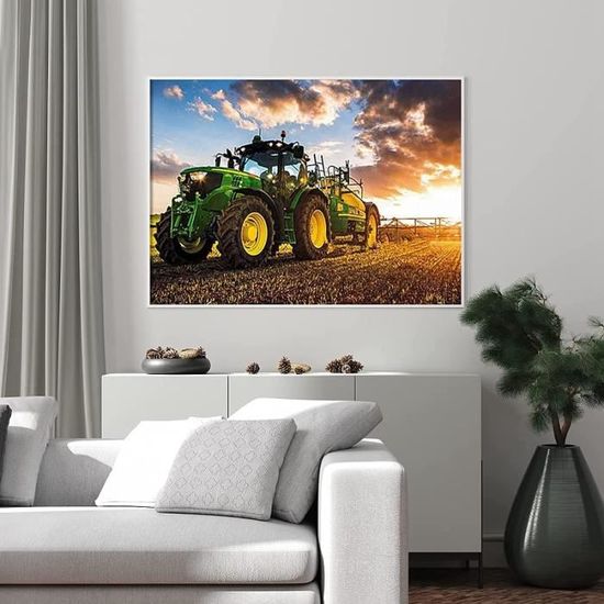 Poster Toile Tracteur 50x75 Cm Sans Cadre - Impression Haute Résolution, Résistante Aux UV, Déco Moderne - 9