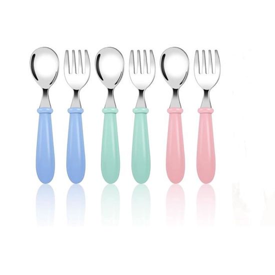Couverts Enfant En Inox 6 Pièces: 2 X Fourchettes, 2 X Couteaux, 2 X