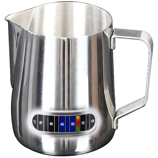 Pichet à Mousse De Lait En Aluminium 1L - Pour Art Latte Et Expresso - Résistant à La Chaleur, Bec Verseur Précis - 10