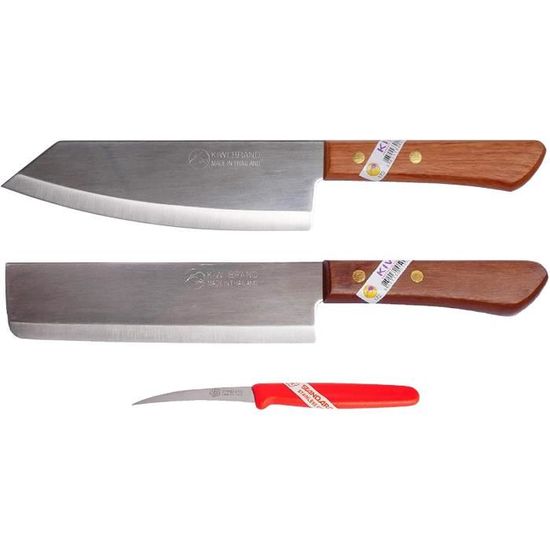 Kiwi thai lot de 6 couteaux à fruits 501 couteau de cuisine coupe d'onde  gratuite et 30g de piment thaïlandais séché à chaud de l - Cdiscount  Bricolage