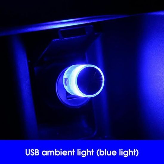 EModwey Pack 4 Mini Lampes LED USB Multicolores – Lumière Ambiance Voiture Ordinateur Veilleuse Avec Mode Respiration