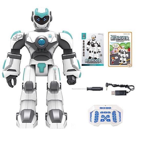 Robot Télécommandé - Multicolore - Détection de Gestes - LED lumineux - Musique interactive - Pour enfants