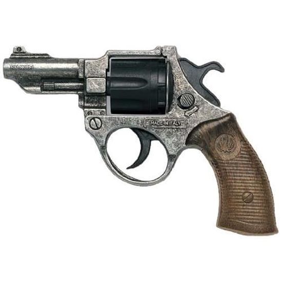 Revolver West Colt 8 Coups avec Cibles Et 10 Amorces Jeu De Tir - 46532 28 Cm Edison S.p.a 