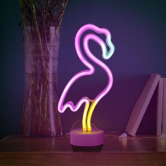 Lampe Néon LED "Hello" - Alimentation USB Ou Piles - 30x21,5 Cm - Décoration Chambre, Bar, Ambiance - Multicolore - PVC