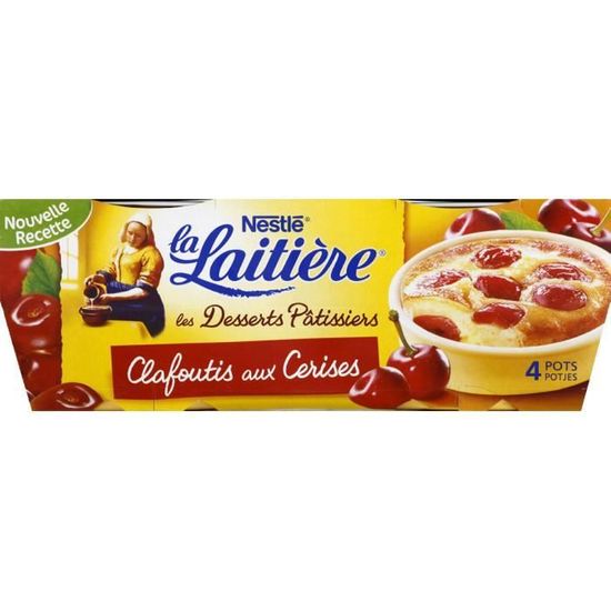 La Laitiere Petits Clafoutis A La Cerise X4 340g Achat Vente