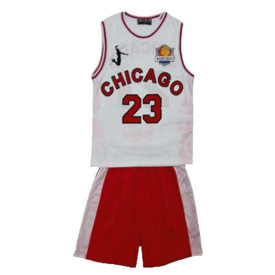 Ensemble Basket-ball enfant maillot et short Chicago 23 blanc