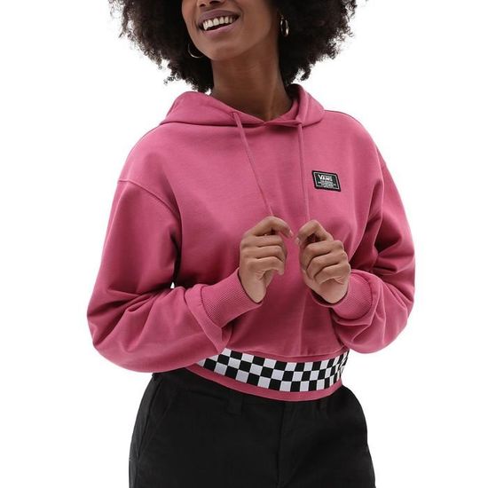 Sweat à capuche deals vans femme rouge