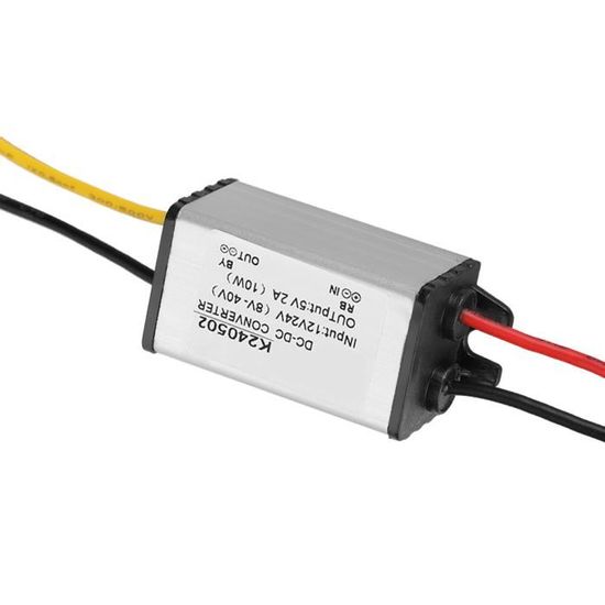 Convertisseur Abaisseur CA 12V/24V Vers CC 5V 5A - Module D'Alimentation Étanche Et Robuste