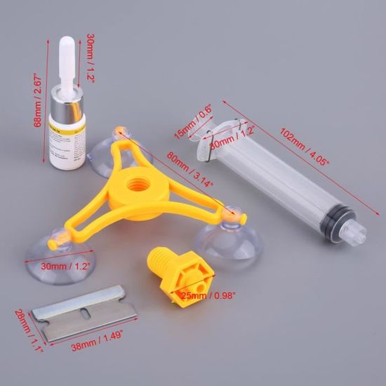Kit Réparation Pare-brise Voiture - Pour Fissures Et éclats, Résine Liquide, Facile à Utiliser Sans Chauffage