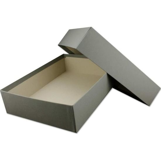 Boîte De Rangement Et Cadeau Premium Format A3 Blanc - 422 X 300 X 15 Mm - Idéale Pour Photos, Souvenirs Et Emballages