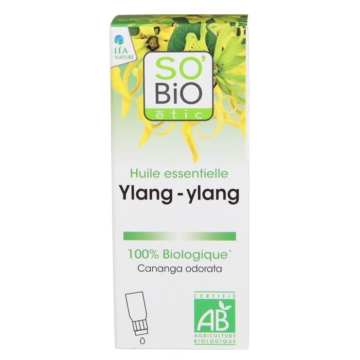 SOBIO Huile essentielle ylang-ylang - Bio - 10 ml - Sensuelle - Calmante et aphrodisiaque