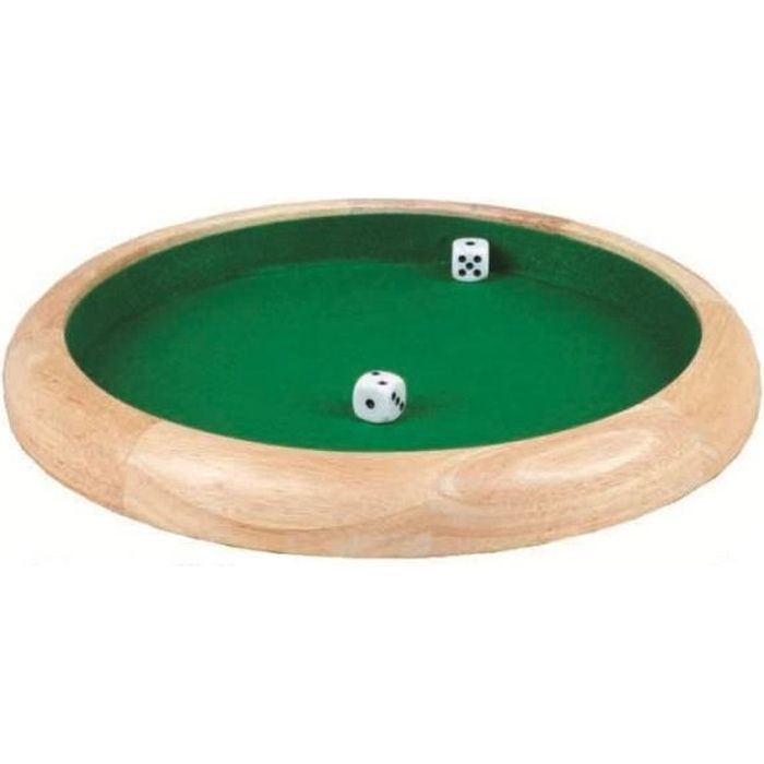 Piste de dés bois - 29 cm - Jeux de société - Pièces & accessoires - Dés & pistes de dés