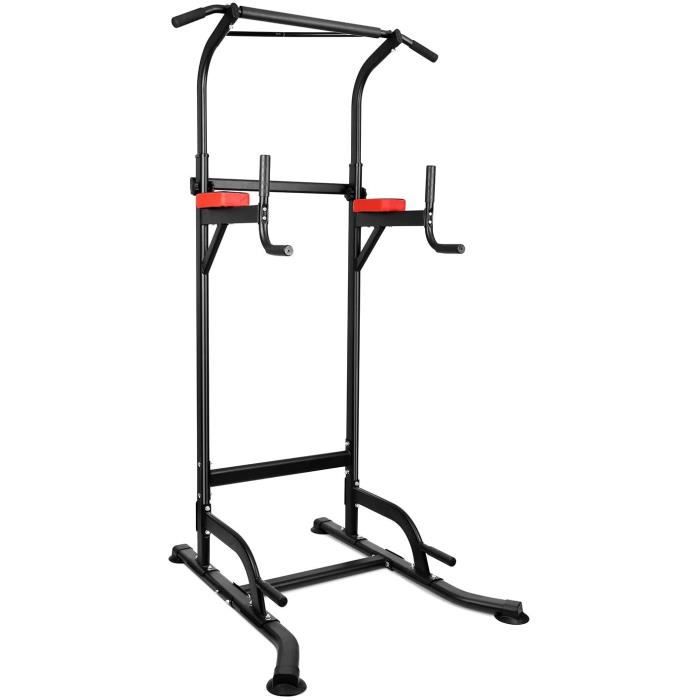Chaise Romaine Power Tower, Tour de Musculation Multifonctions Barre de Traction, Entraîneur pour Abdominaux, Dos et Triceps, Pull-u