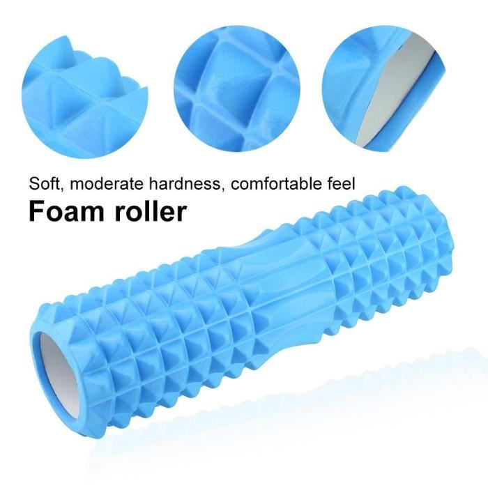 MEIHE Rouleau de mousse EVA Muscle Massager Foam Roller Hollow Fitness Fitness Yoga Exercice (bleu L)