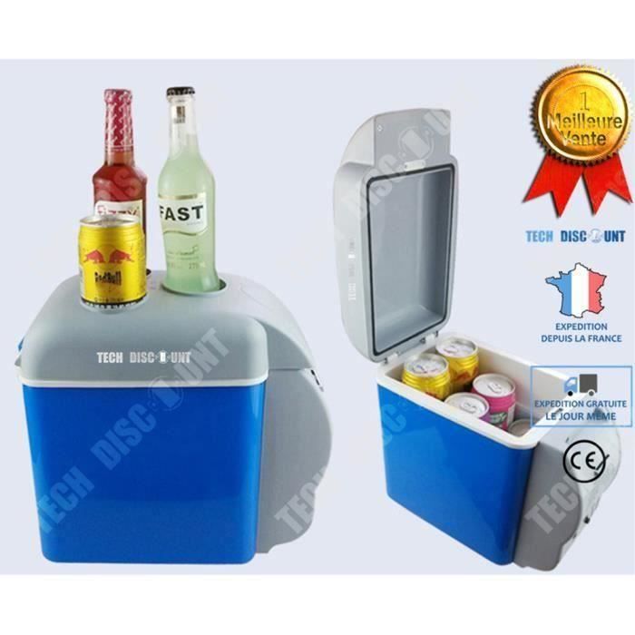 KIN TD® Réfrigérateur congélateur 1 porte bas usage chaud froid portable petit mini camping glacière température voyage 12v pratiq