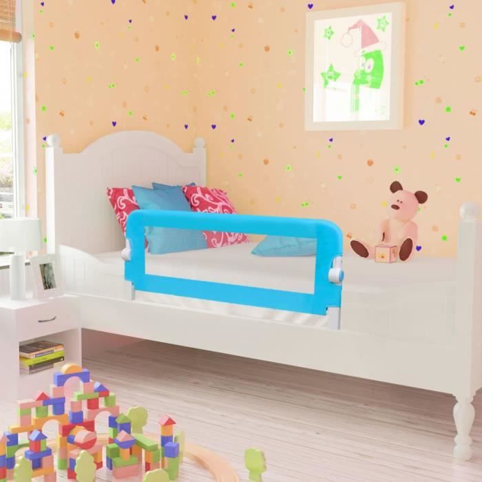 Barrières de lit pour bébés Barrières sécurité pour bébés enfant pour enfants 102 x 42 cm Bleu