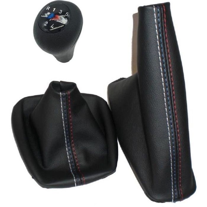 5s M leather -Pommeau de levier manuel en cuir véritable, levier de vitesses pour BMW série 3 E36 E46 M3, 5-6