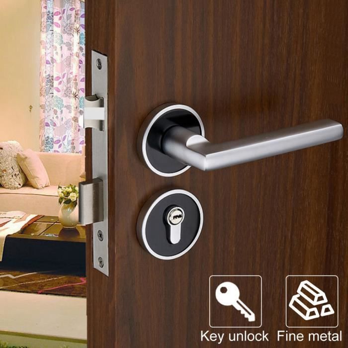 Serrure de porte de grange, serrure de porte durable, style européen pour portes en bois Portes de salle de bain Portes de chambre