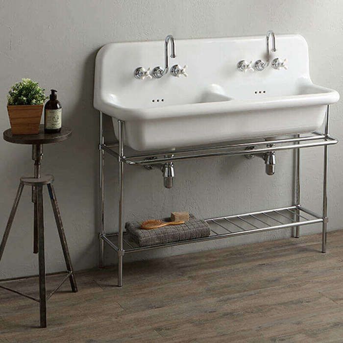 Lavabo en céramique émaillée 120 cm True Colors - Blanc
